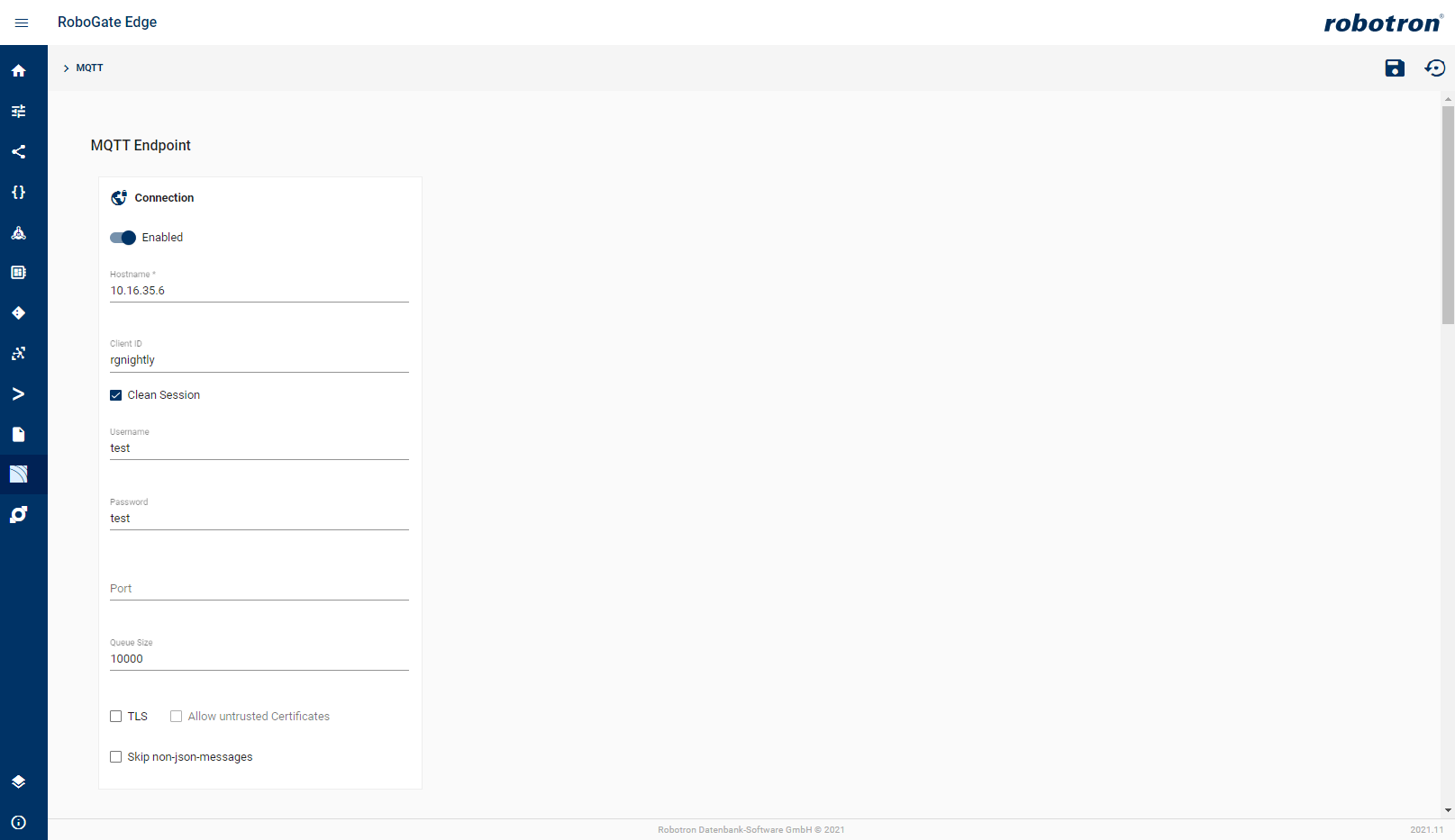 mqtt config