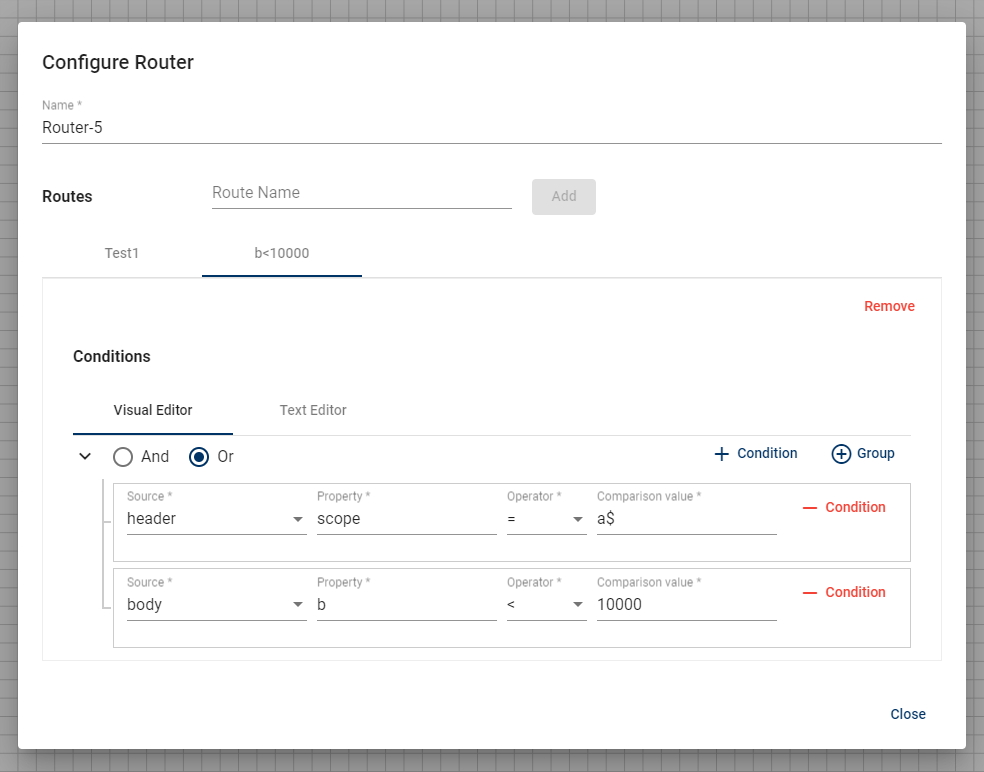 Router VisualEditor